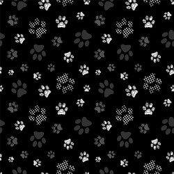 Seamless pattern with patterned paws complex vector