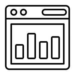 web analytics icon isolated on white background vector image