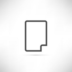 corner empty sheet icon vector