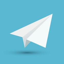 Paper plane icon set origami vector