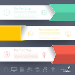 steps by step chart and graph mock up vector