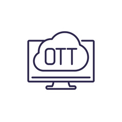 Ott media platform line icon vector