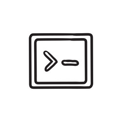 terminal startup sketch icon vector