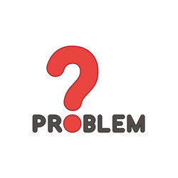 flat design style concept problem text vector image