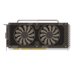 Gpu videocard for mining isolated icon blockchain vector