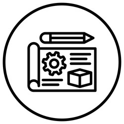 prototype icon design vector image