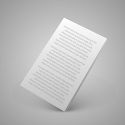 sheet of paper with text 3d vector