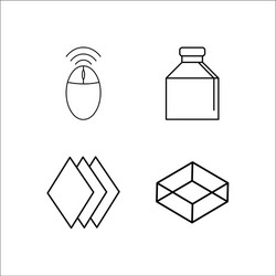 design and studio simple linear icon setsimple vector image