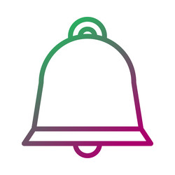 gradient notification bell icon with thin line vector image