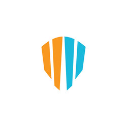 Wp initial logo with colorful template Royalty Free Vector