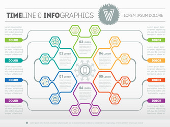 Part of the report with logo and icons set vector