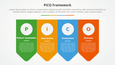 pico framework infographic concept for slide vector image