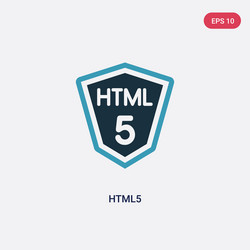 two color html5 icon from programming concept vector image