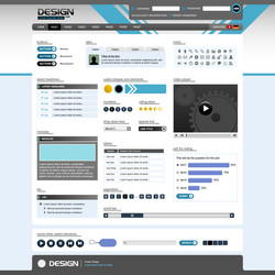 web design element template a complete set vector image