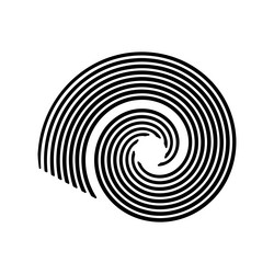 Abstract Spiral Shell Icon vector image