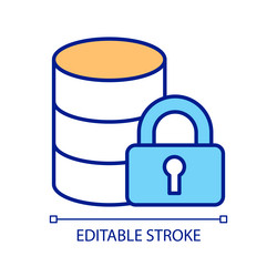 Database Lock Icon - Security vector image