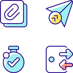 mobile application interface rgb color icons set vector image