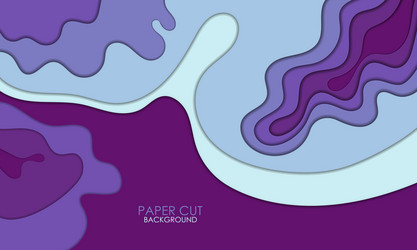 Multi color paper layers 3d papercut with gradient vector