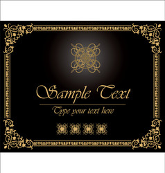 Ornate Floral Frame Background Vector Image