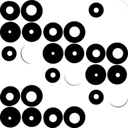 random overlapping circles dots pattern dapple vector image