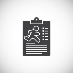 running related icon on background for graphic vector image