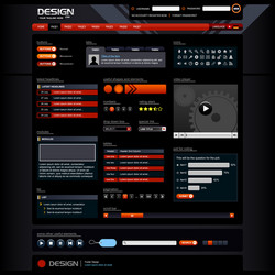 Web design element template a complete set vector