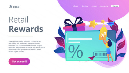 Discount and loyalty card concept vector