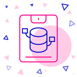 line server data web hosting icon isolated vector image