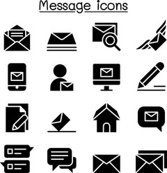 Mail icon set Royalty Free Vector Image - VectorStock