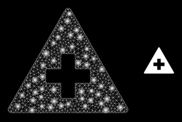 mesh net medical warning triangle vector image