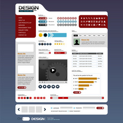 Web design element template a complete set vector