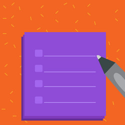 blank checklist sheet piling with tick box vector image