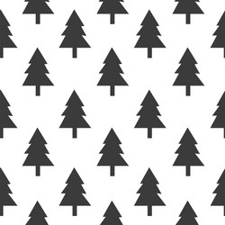 Christmas Tree Pattern Background vector image