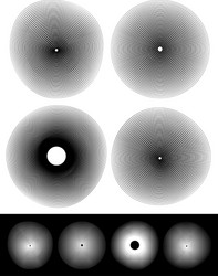 Concentric circles with deformation and effect vector