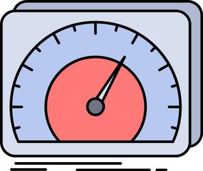 dashboard device speed test internet flat color vector image