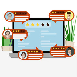 feedback and review ranking evaluation web service vector image