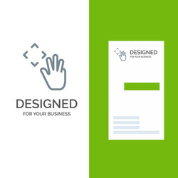 Hand cursor up croup grey logo design vector