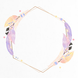 Pastel boho feather border – Royalty-Free Vector | VectorStock