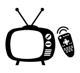 Tv remote control icon outline style Royalty Free Vector