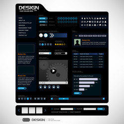 web design element template a complete set vector image