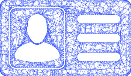 Web mesh user account card icon vector