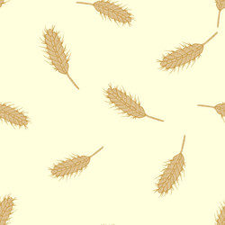 wheat seamless pattern cereal crop sketch vector image