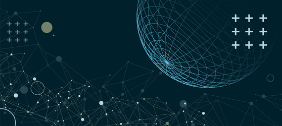 abstract scientific background using wireframe vector image