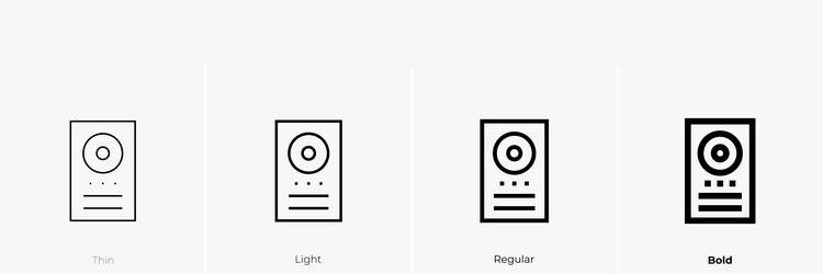 intercom icon thin light regular and bold style vector image