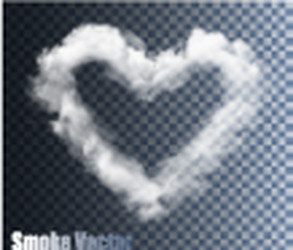 Realistic transparent cloud heart vector