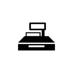 shop cash register store cashier machine flat vector