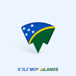 solomon islands flag map pointer design vector image