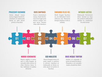 Timeline Puzzle Infographic - Data Visualization vector image