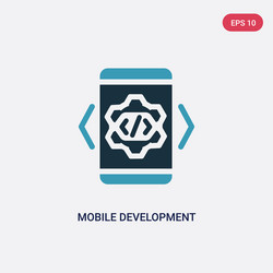 two color mobile development icon from vector image