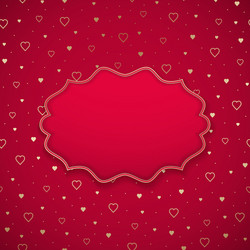 valentine day frame on a heart pattern vector image